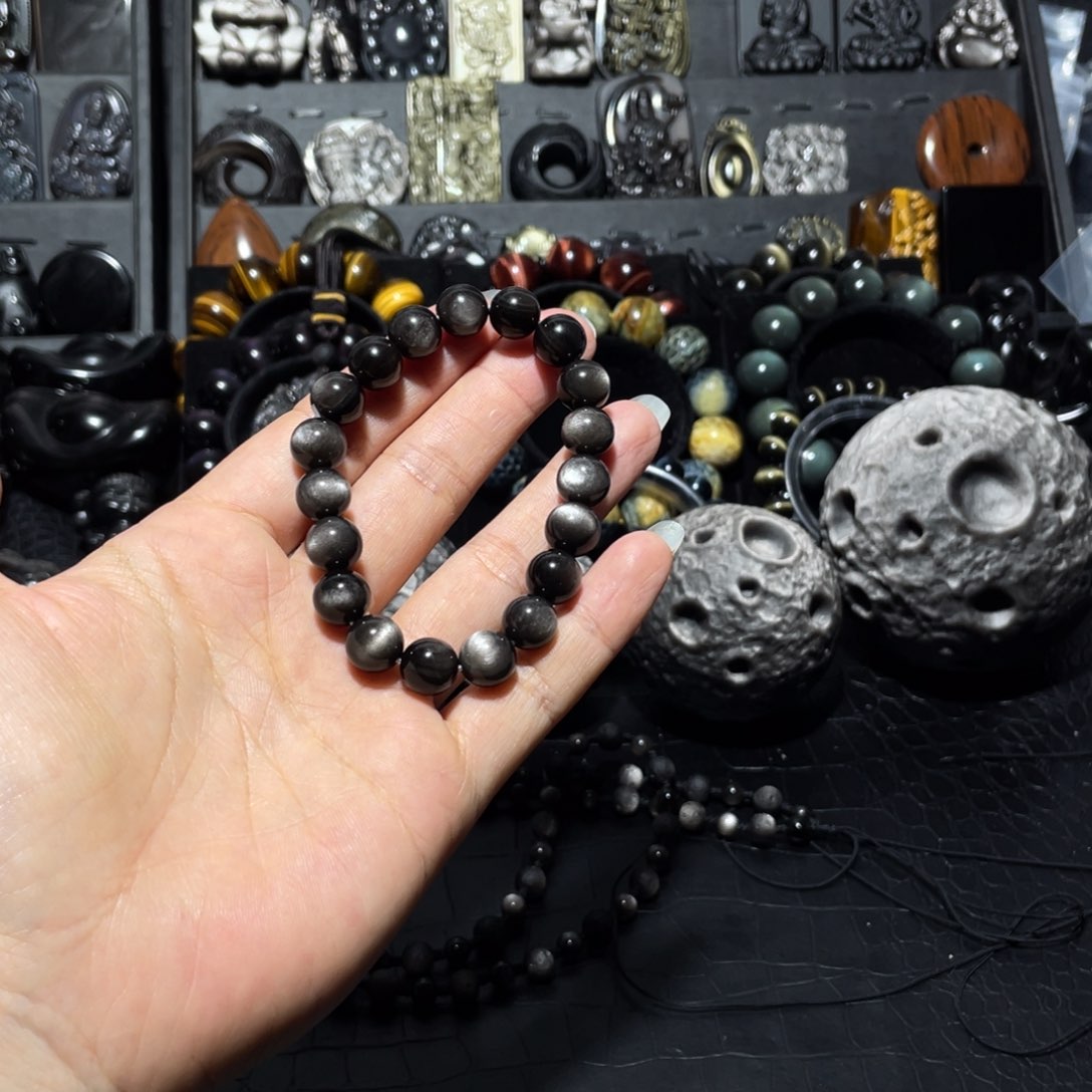 未镶嵌黑曜岩珠宝奇石小***?