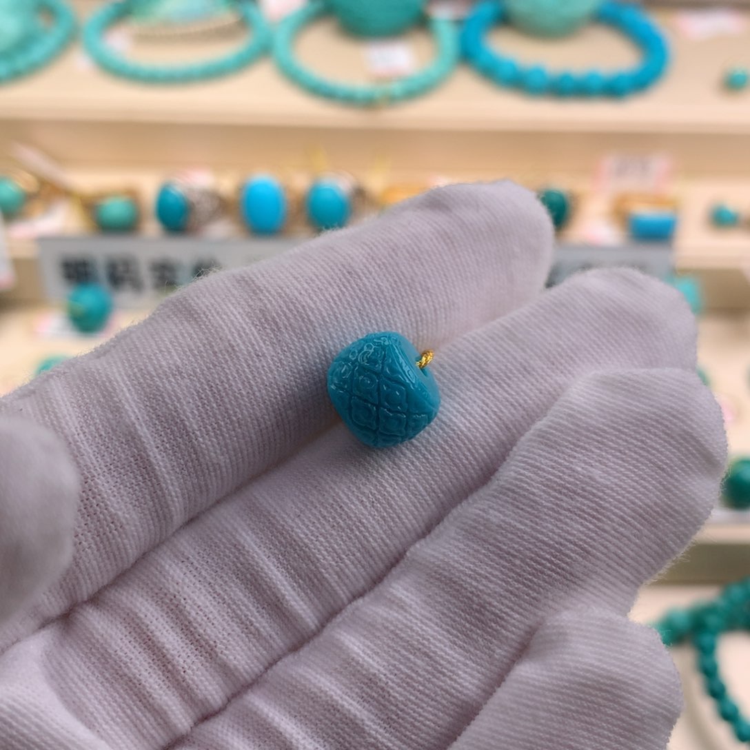 绿松石珠宝奇石未镶嵌10.8-8.6