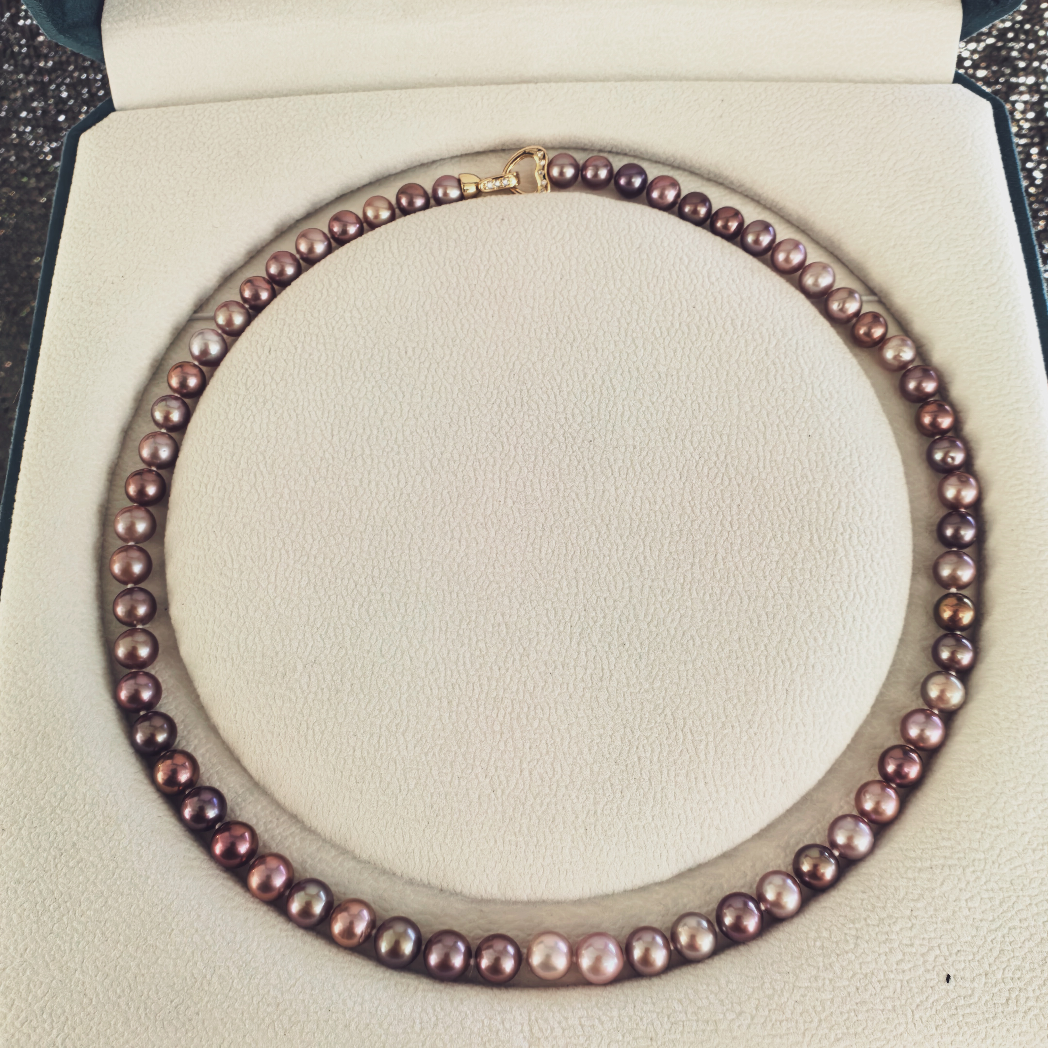 【小乐甄选】 淡水珍珠 莫兰迪紫珠项链  6- 8mm E315