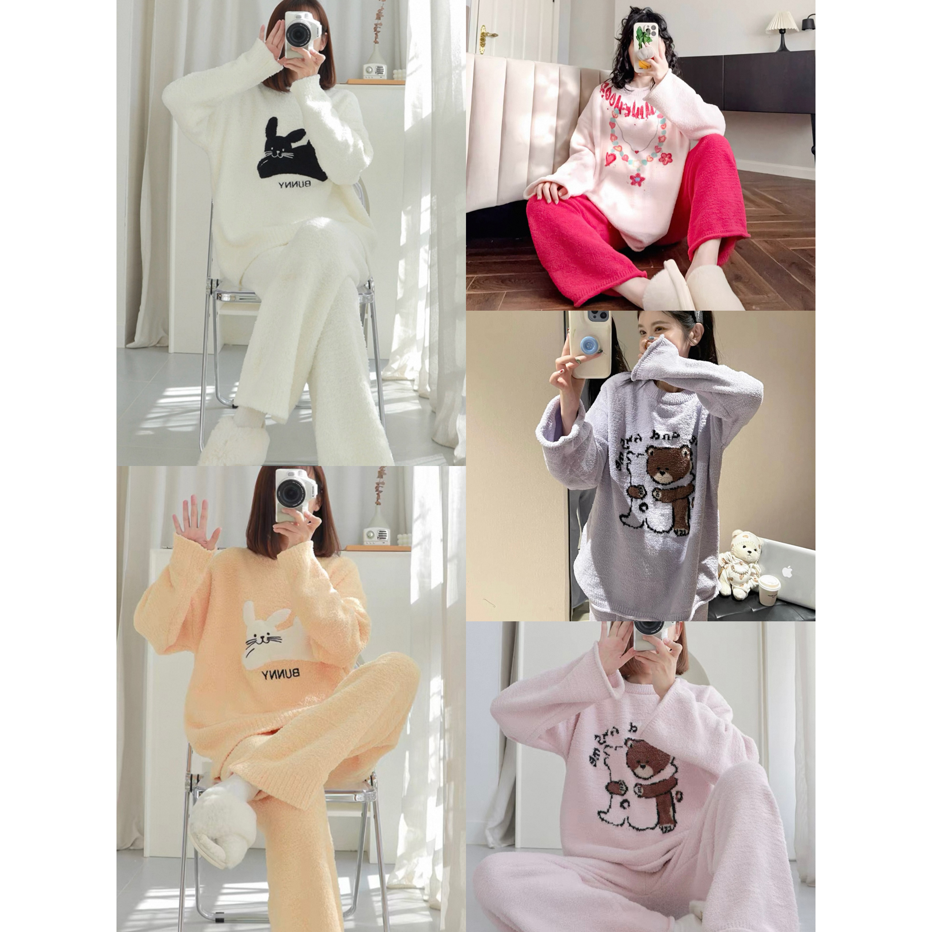 9-女士冬季套头软绵绵家居服套装