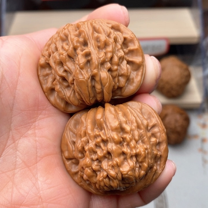 核桃把件四座楼核桃