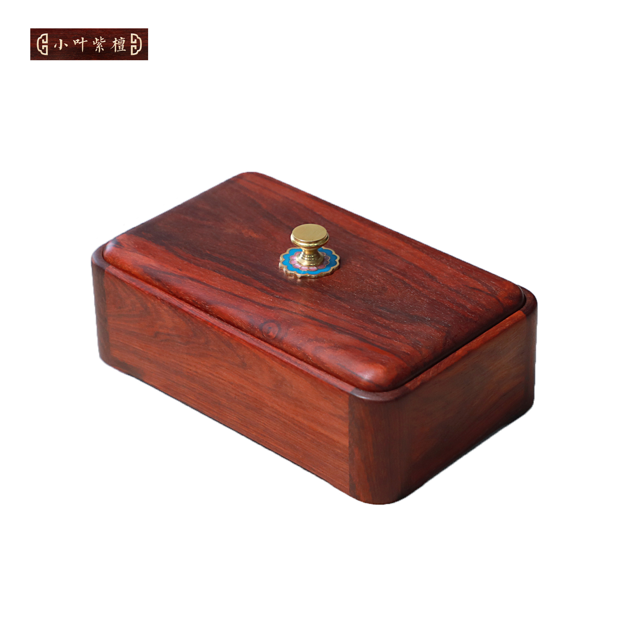 【檀锦阁礼品】木甲茶藏盒-茶藏盒-小叶紫檀-TC10001