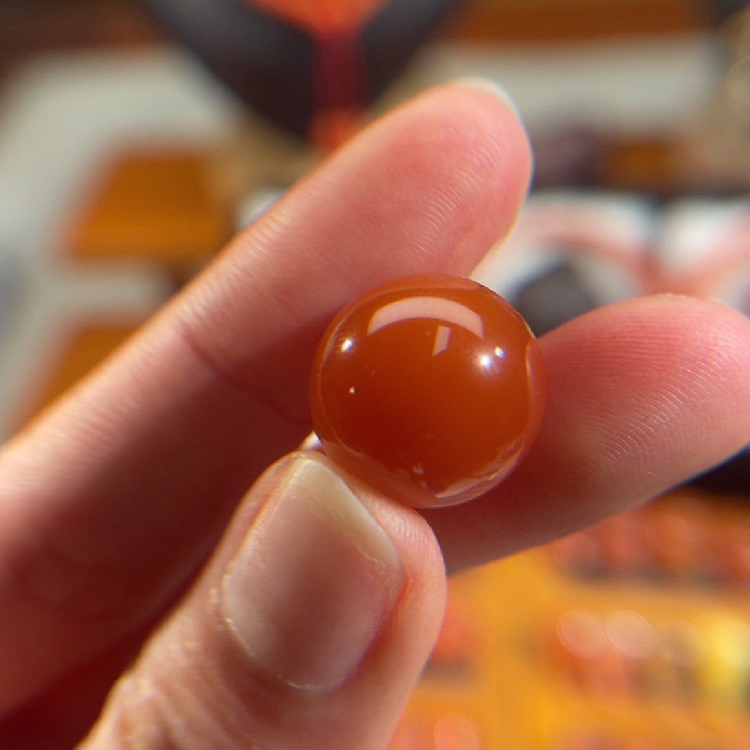 南红玛瑙未镶嵌圆珠15.2
