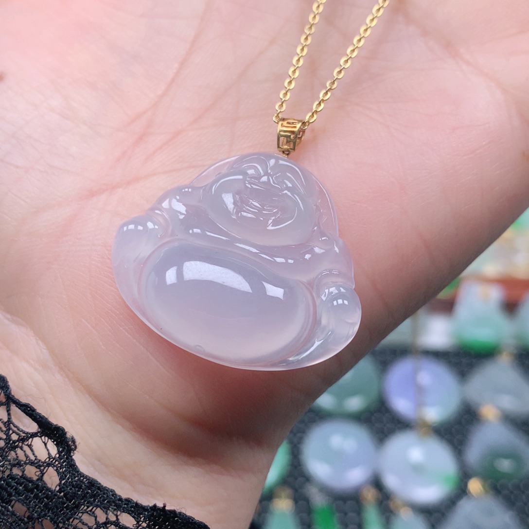 【闪购商品】翡翠吊坠(不含链)18K金镶嵌