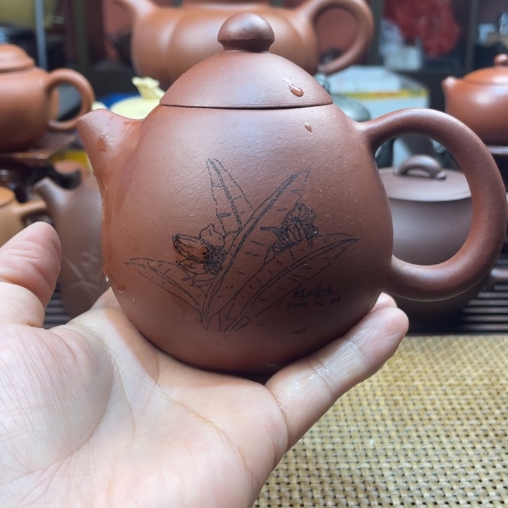 茶壶紫砂小红泥蛋微瑕