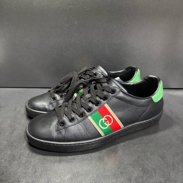 95新 GUCCI/古驰 37.5码/古驰ACE 95新 双G印花板鞋