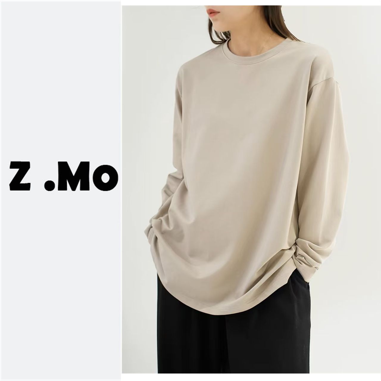 【日系＆衬衫打底T恤】加厚新款简约休闲百搭衬衫袖圆领打底衫