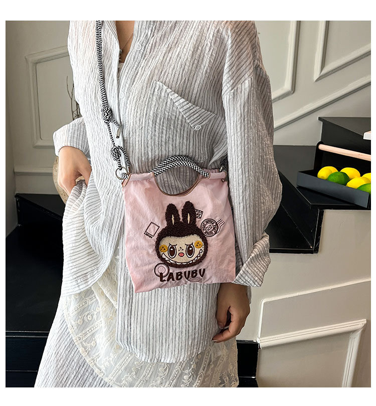 026夏季大学生上课通勤帆布包新款环保可爱百搭单肩斜挎包