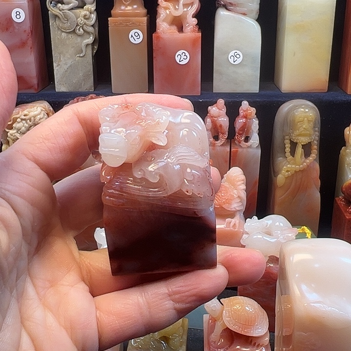 寿山石印石?*寿山石手工雕刻