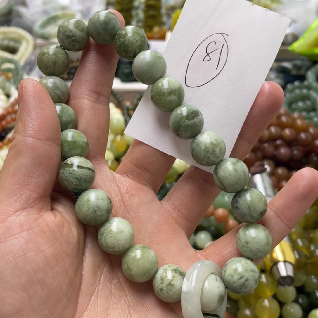 蛇纹石玉手链未镶嵌