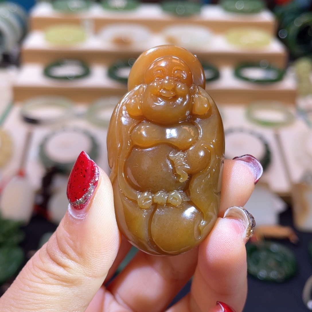 和田玉高品糖玉佛公未镶嵌