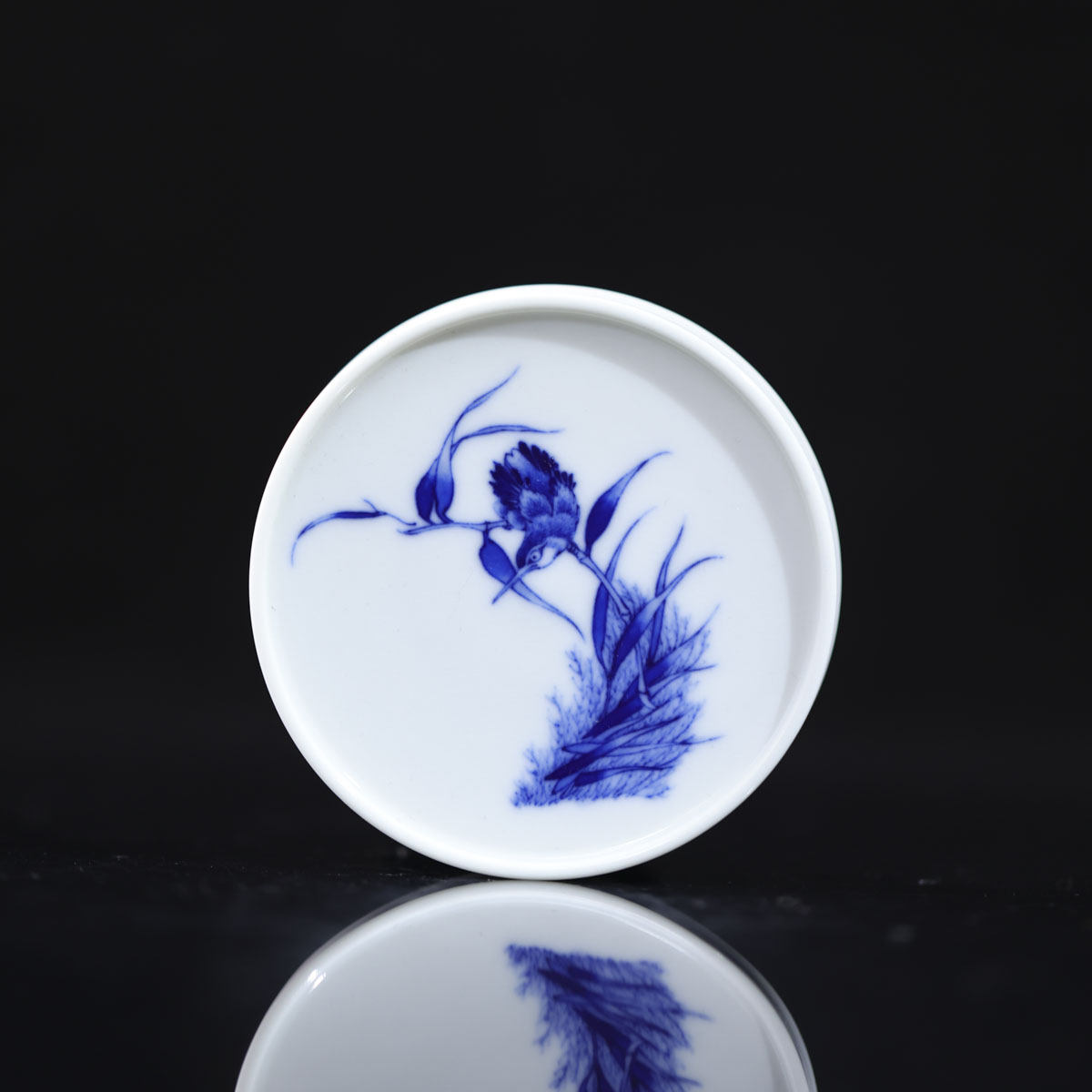 青花单翠盖置-茶具茶具