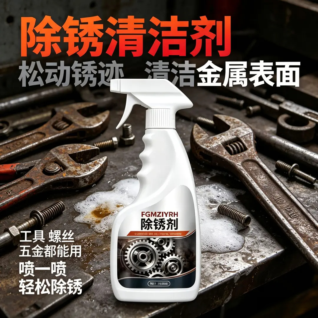 【新升级】金属除锈剂喷雾家用工业去锈水自行车链条门锁五金工具商品图