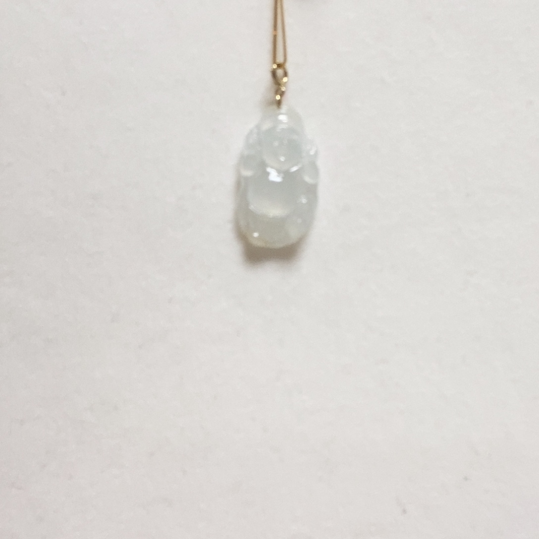 翡翠颈饰18K金镶嵌简单