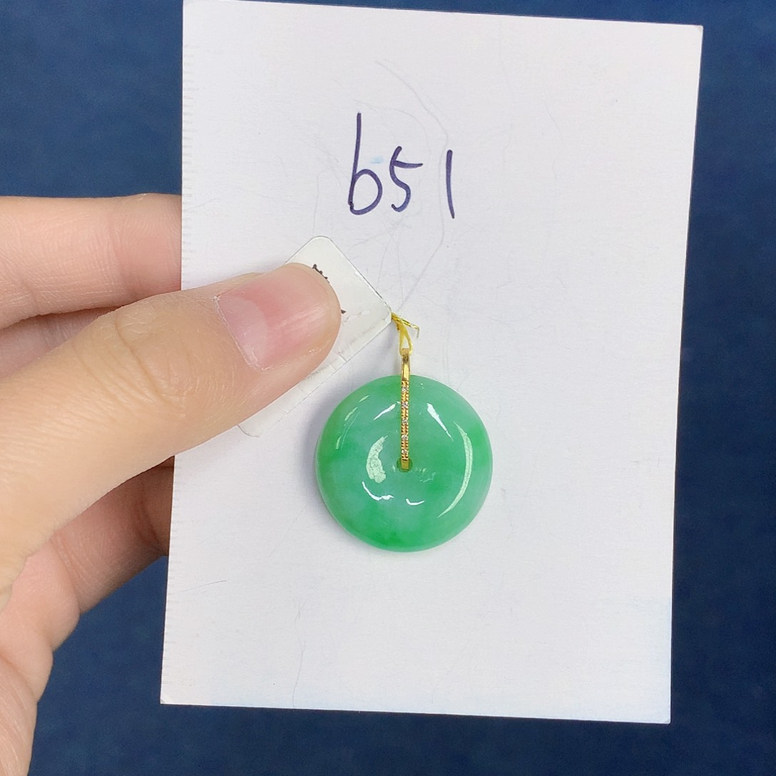 翡翠颈饰18K金镶嵌000000000000