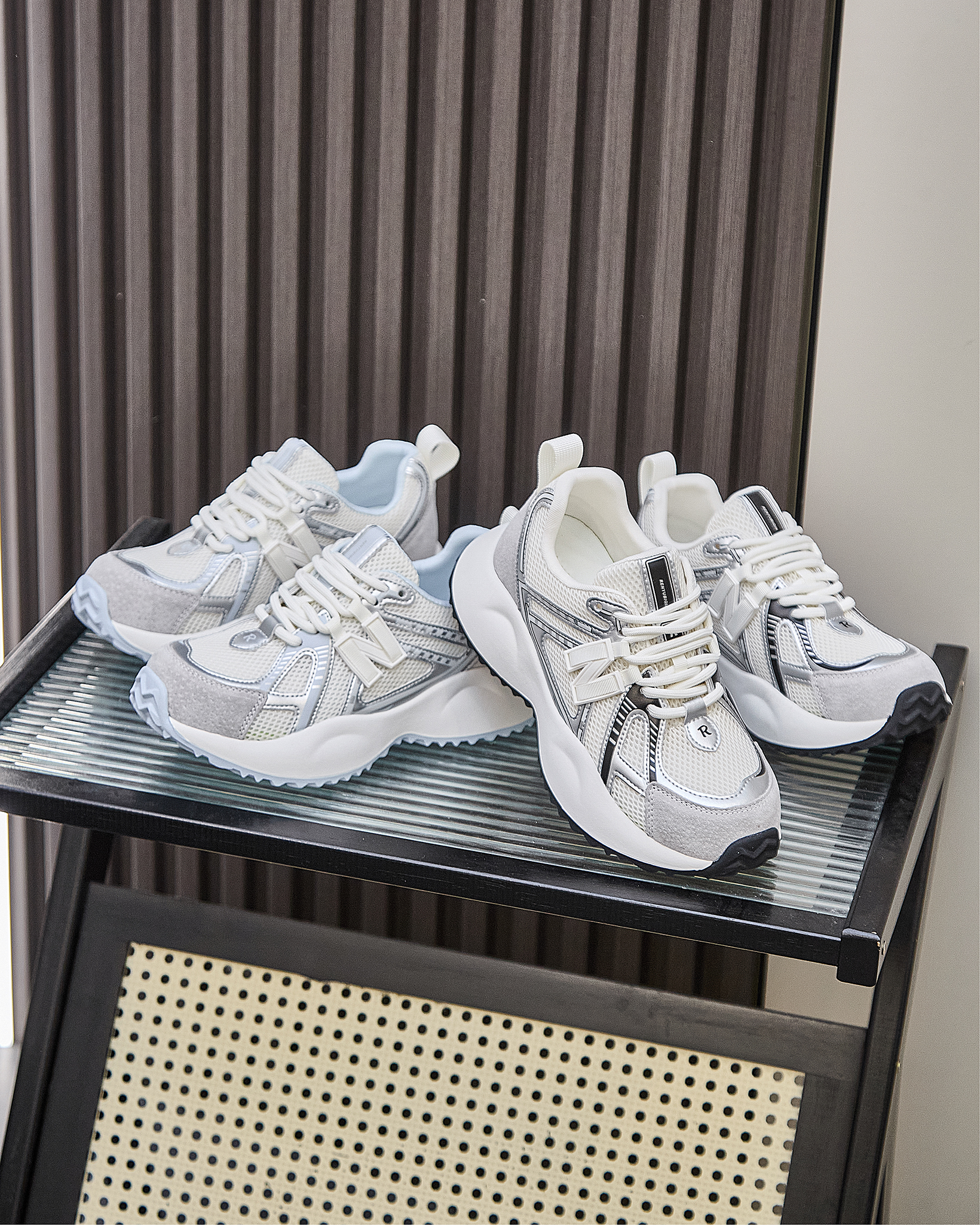 夏季新款阿甘鞋女士百搭休闲鞋透气潮鞋时尚网面老爹鞋X 检 119-1