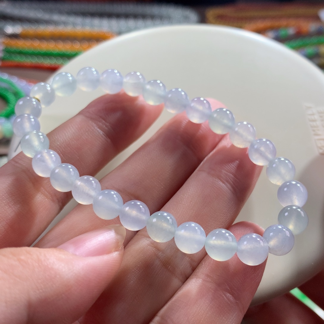 翡翠未镶嵌手链宠粉大漏•冰胶底白月光卡6.90+