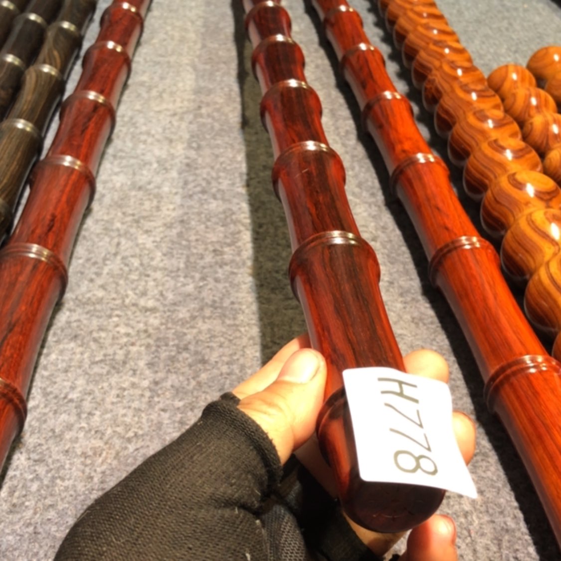 【闪购商品】木春**实紫檀木竹节棍一根778