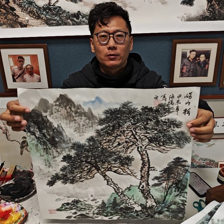 国画贾海瑞老师现场定制