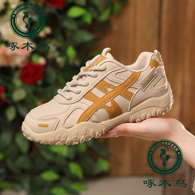 啄木鸟品牌老爹鞋女2025秋季百搭厚底舒适轻便休闲运动鞋女26532