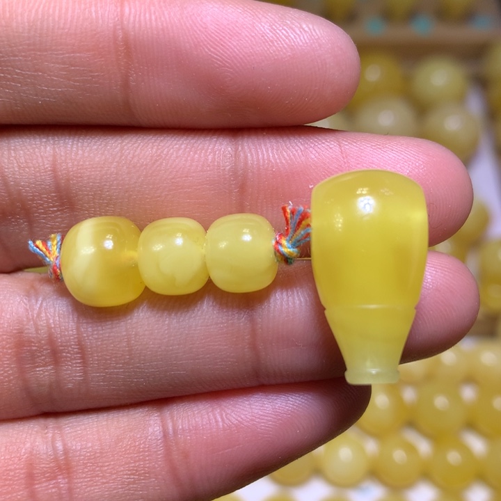 蜜蜡裸石未镶嵌天然俄料蜜蜡鸡油黄套装8.5-11.5