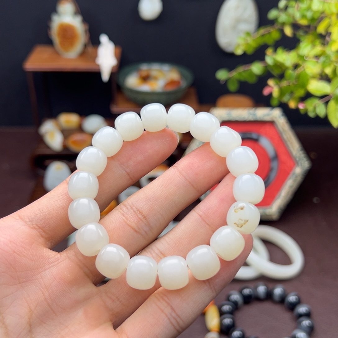 和田玉未镶嵌手串和田玉手串11/12