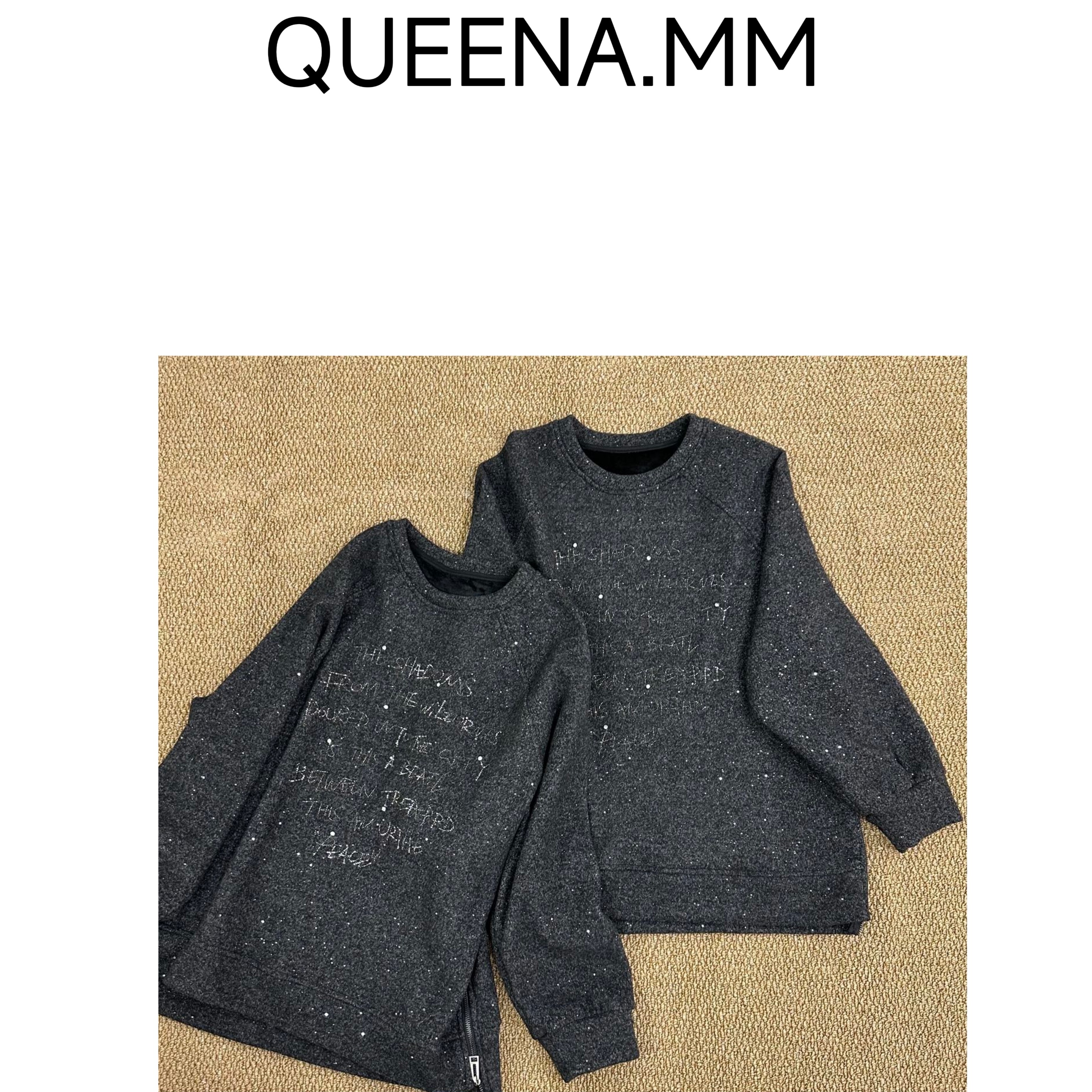 羊荣双拉链中长款钻石款柔嫩直角肩纸片卫衣