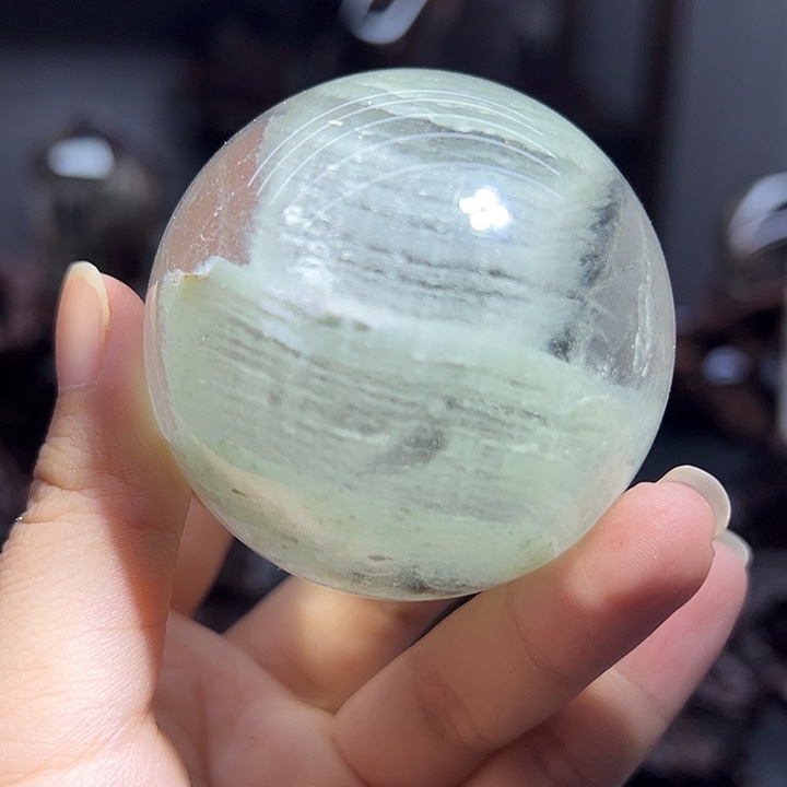 薄荷奶绿千层幽灵未镶嵌水晶