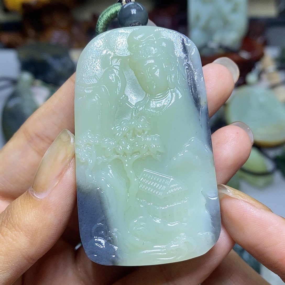 和田玉未镶嵌和田玉平**升