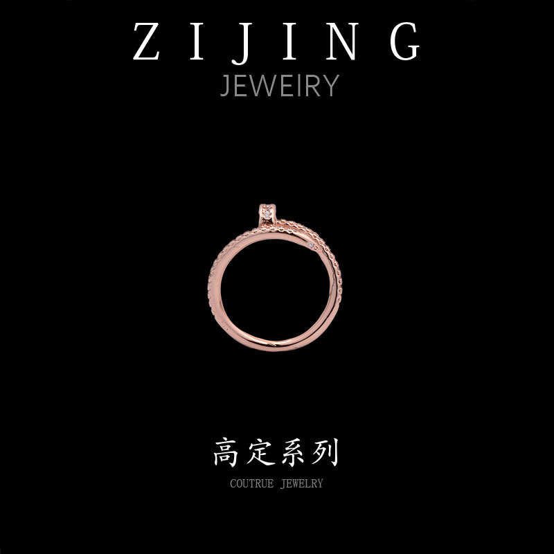 铜合金合成锆石戒指 CC3990 高定系列 戒指（6码 7码 8码）