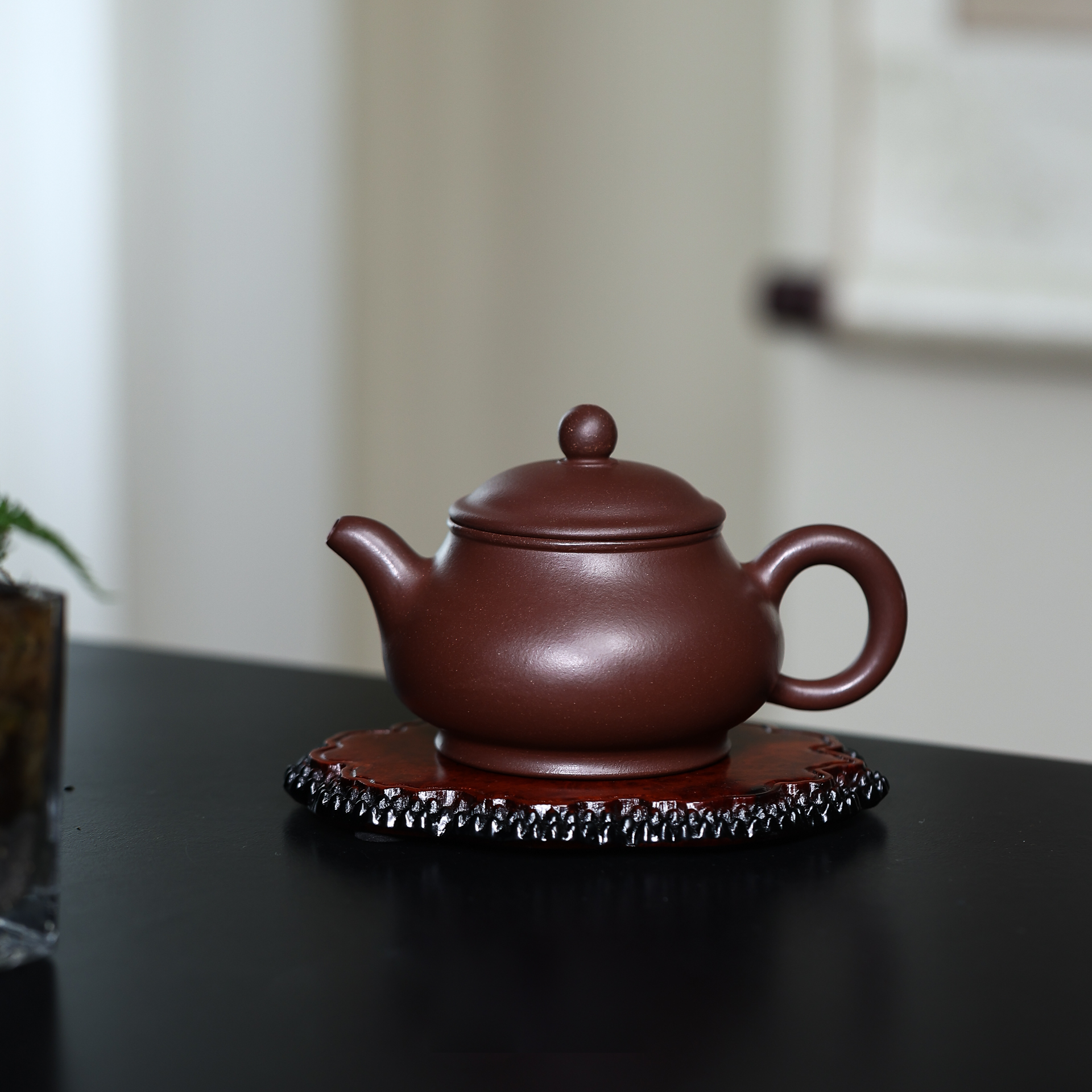 金凤 潘壶 紫泥 容量240cc宜兴正宗原矿纯手工紫砂壶