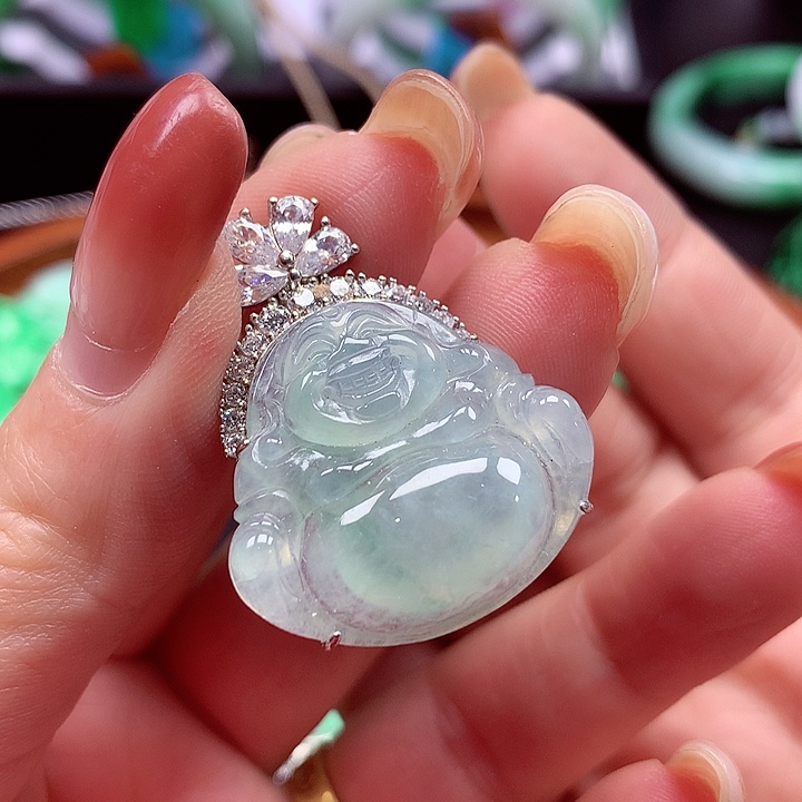 颈饰银S925镶嵌翡翠翡翠