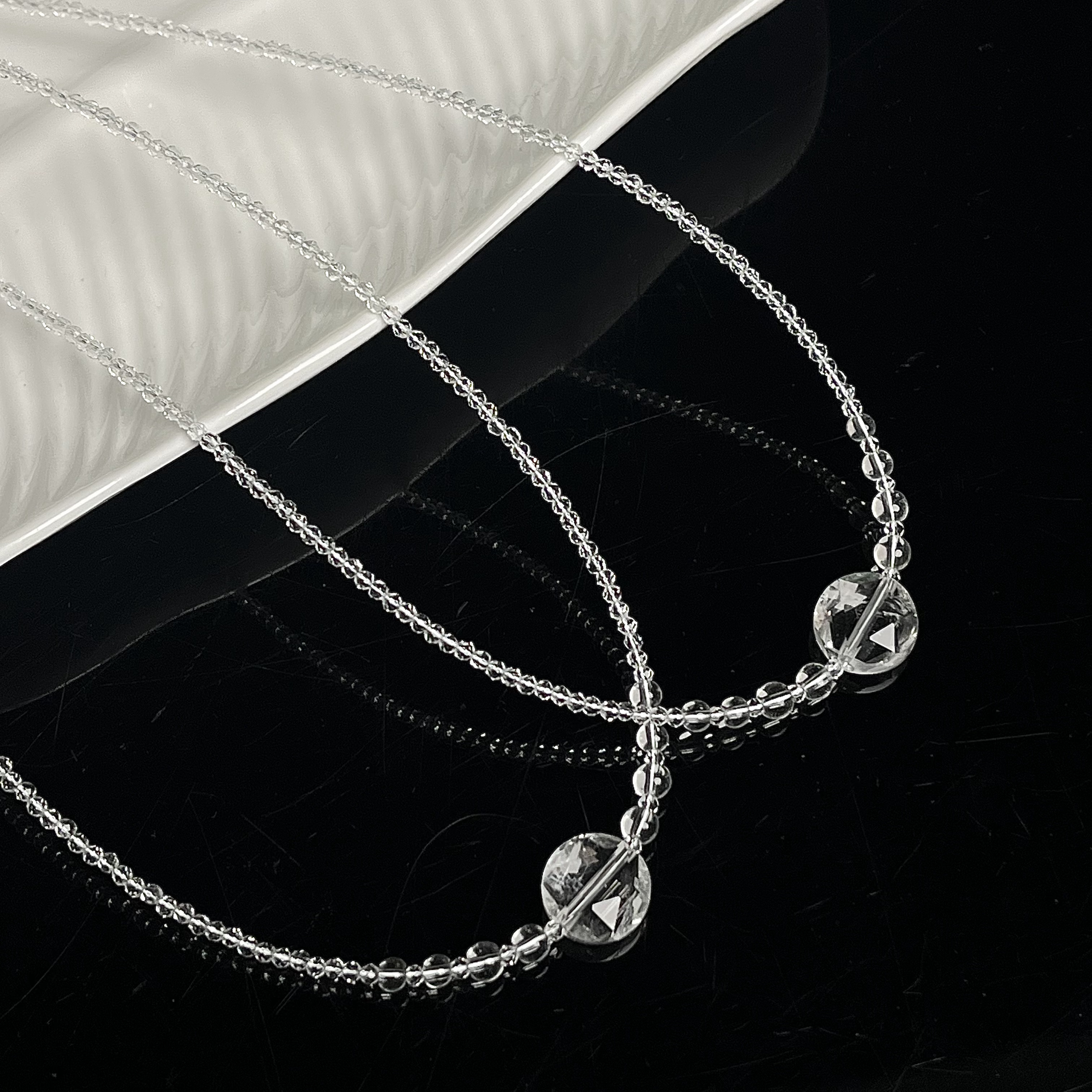 原创白水晶项链YC183多样性发其一