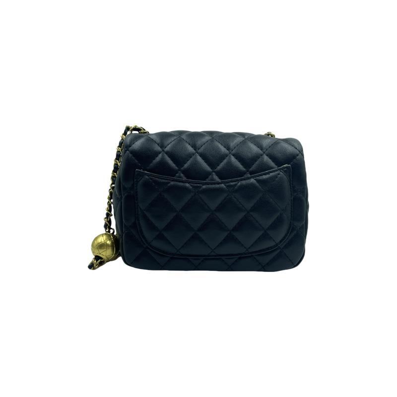 LQ-经典爆款【小香风菱格小金球】黑色18cm-10398