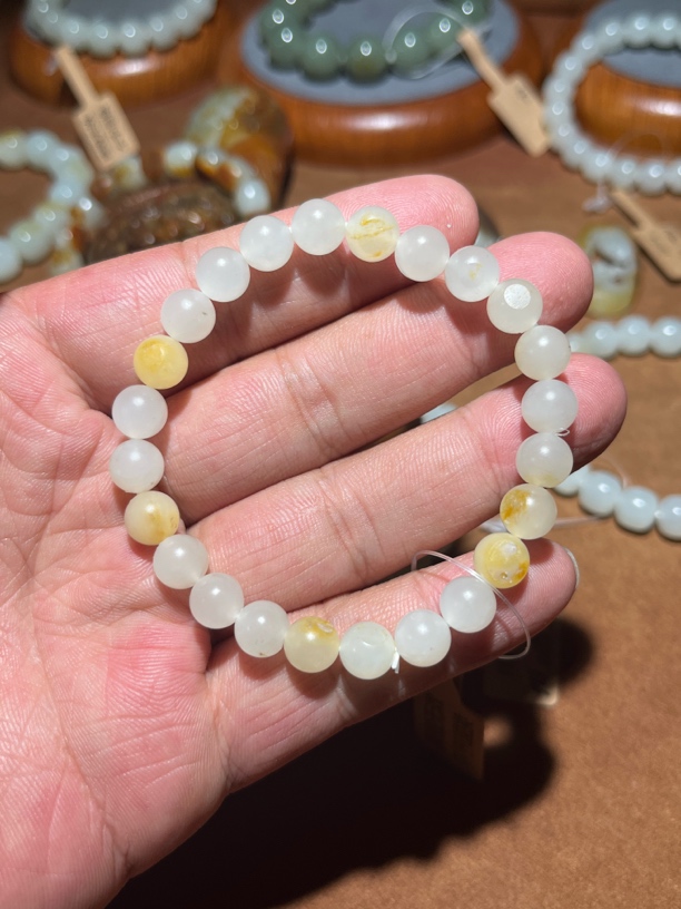 8mm圆珠手串和田玉手串