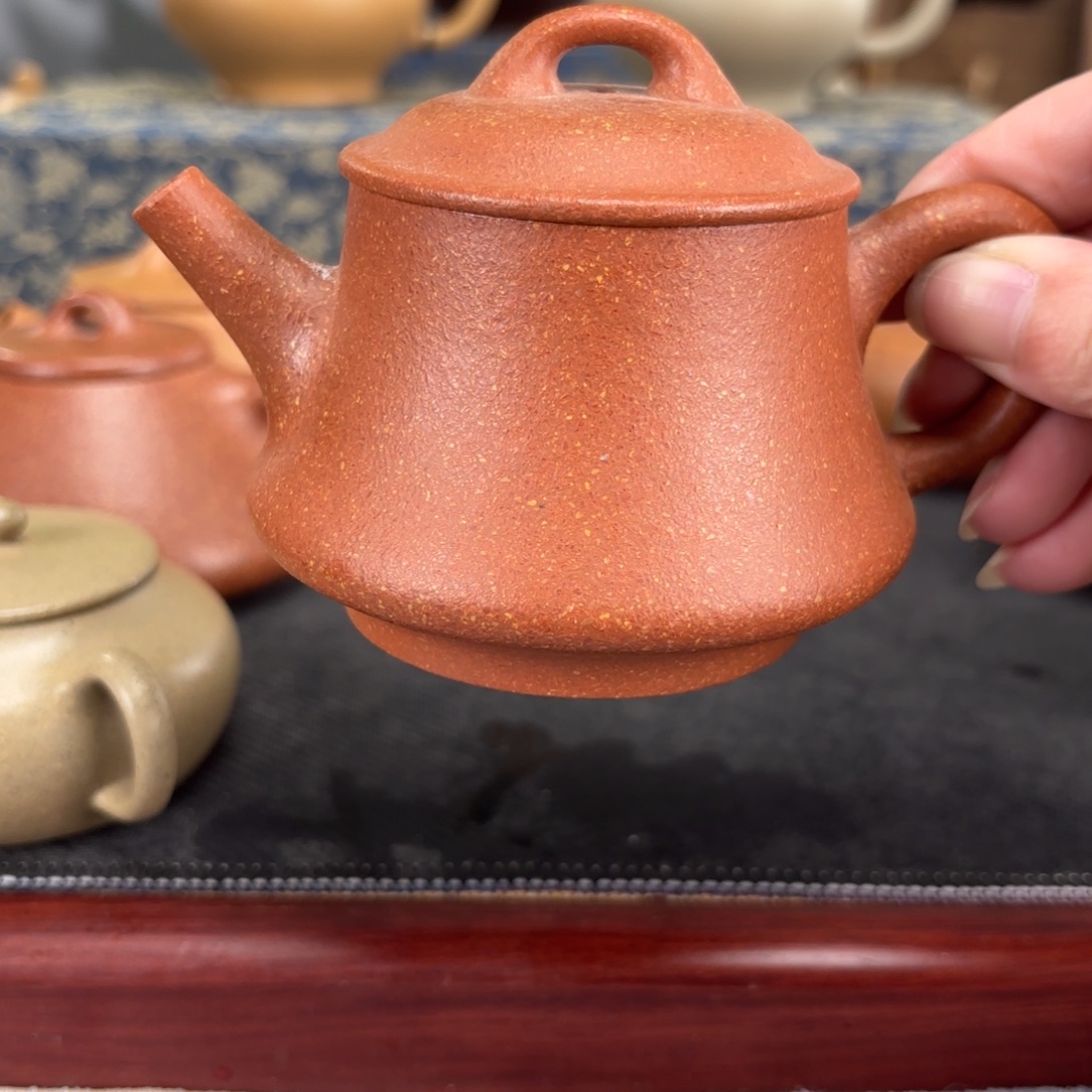 e***麟茶壶紫砂红降坡影瓢