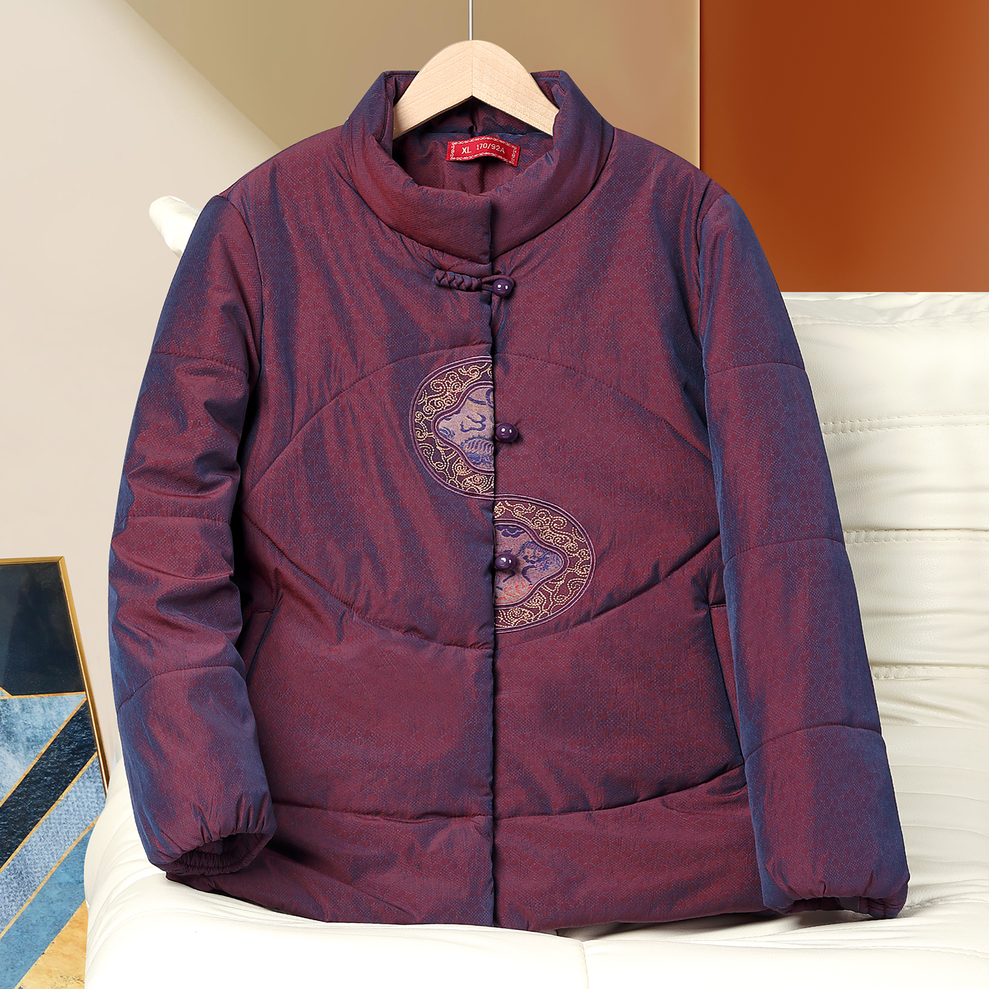 老年人冬装女棉服唐装外套婆婆妈妈冬季加厚棉衣国风奶奶棉袄宽松