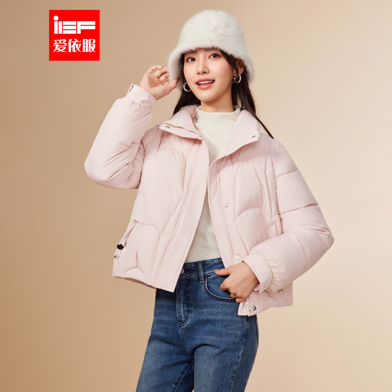 IEF/爱依服2025新款冬季韩版时尚休闲百搭保暖棉衣外套