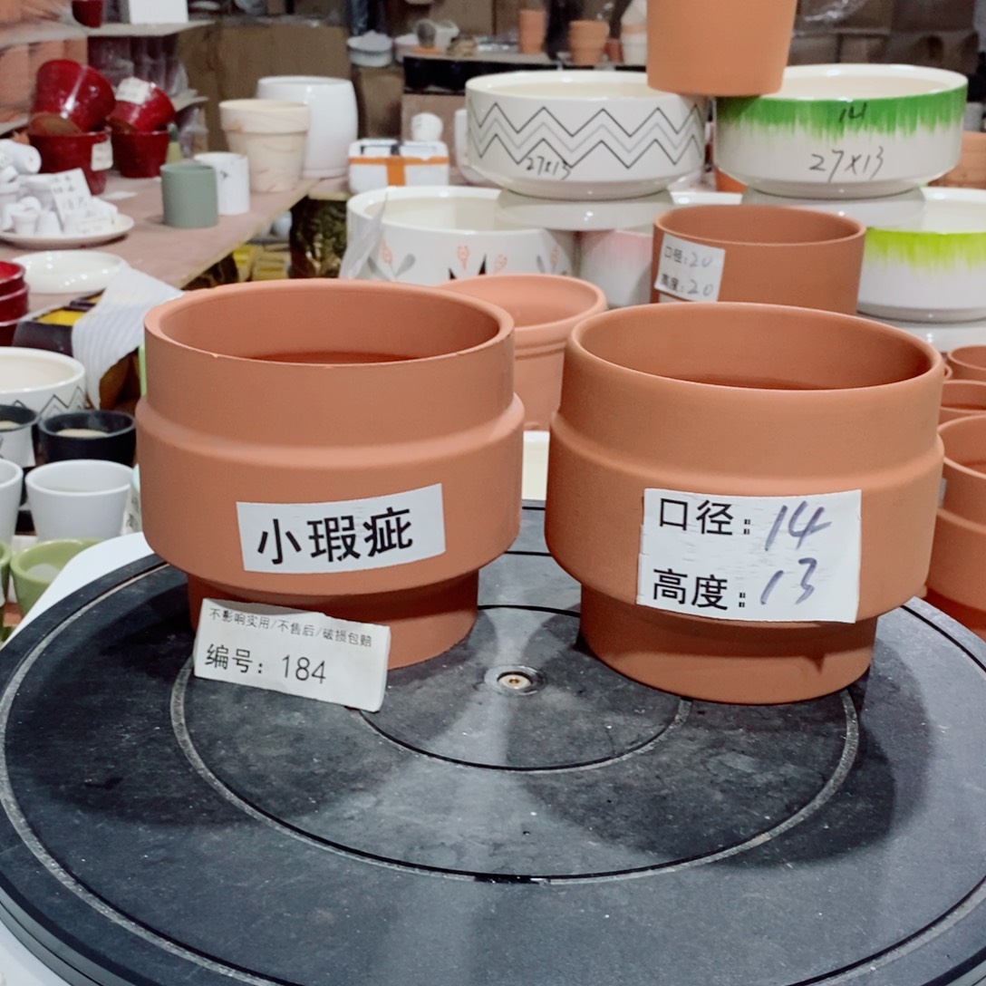 微瑕花盆-184-口14×13-2个