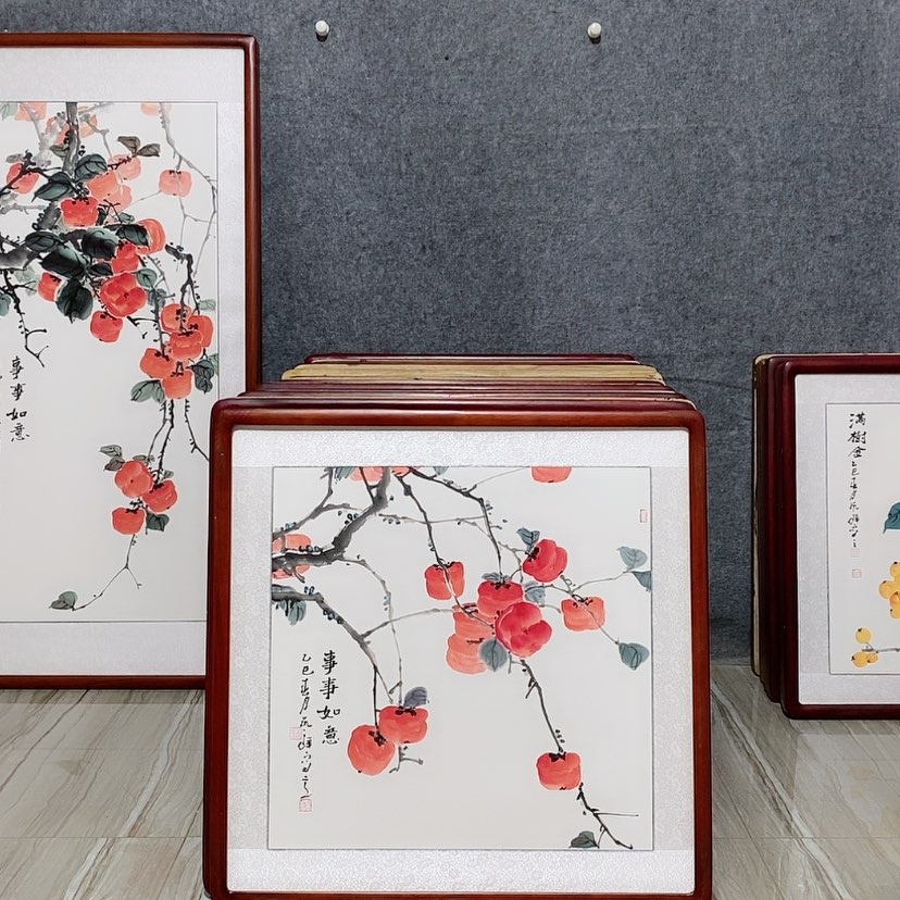 【闪购商品】国画书画作品带框65×65厘米