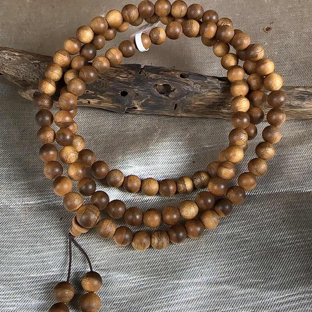 沉香碎屑沉香勾丝➕昆仑梅格虎斑棋08圆珠多圈收藏级