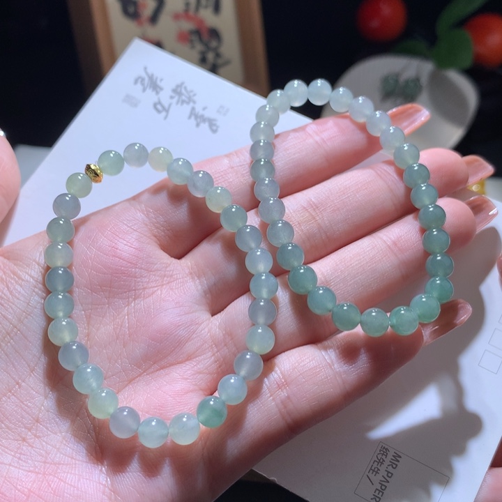 翡翠手链未镶嵌卡6福利手串多样性发一