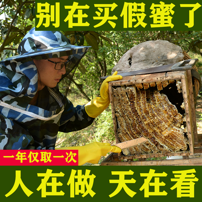 一年仅取一次木桶土蜂蜜农家自产成熟百花蜜深山成熟原蜜