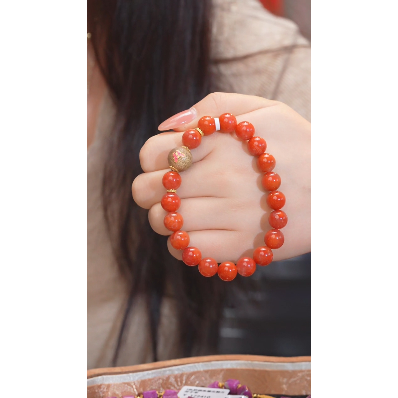 南红玛瑙手串未镶嵌多样性发 卡9-10@@W9379