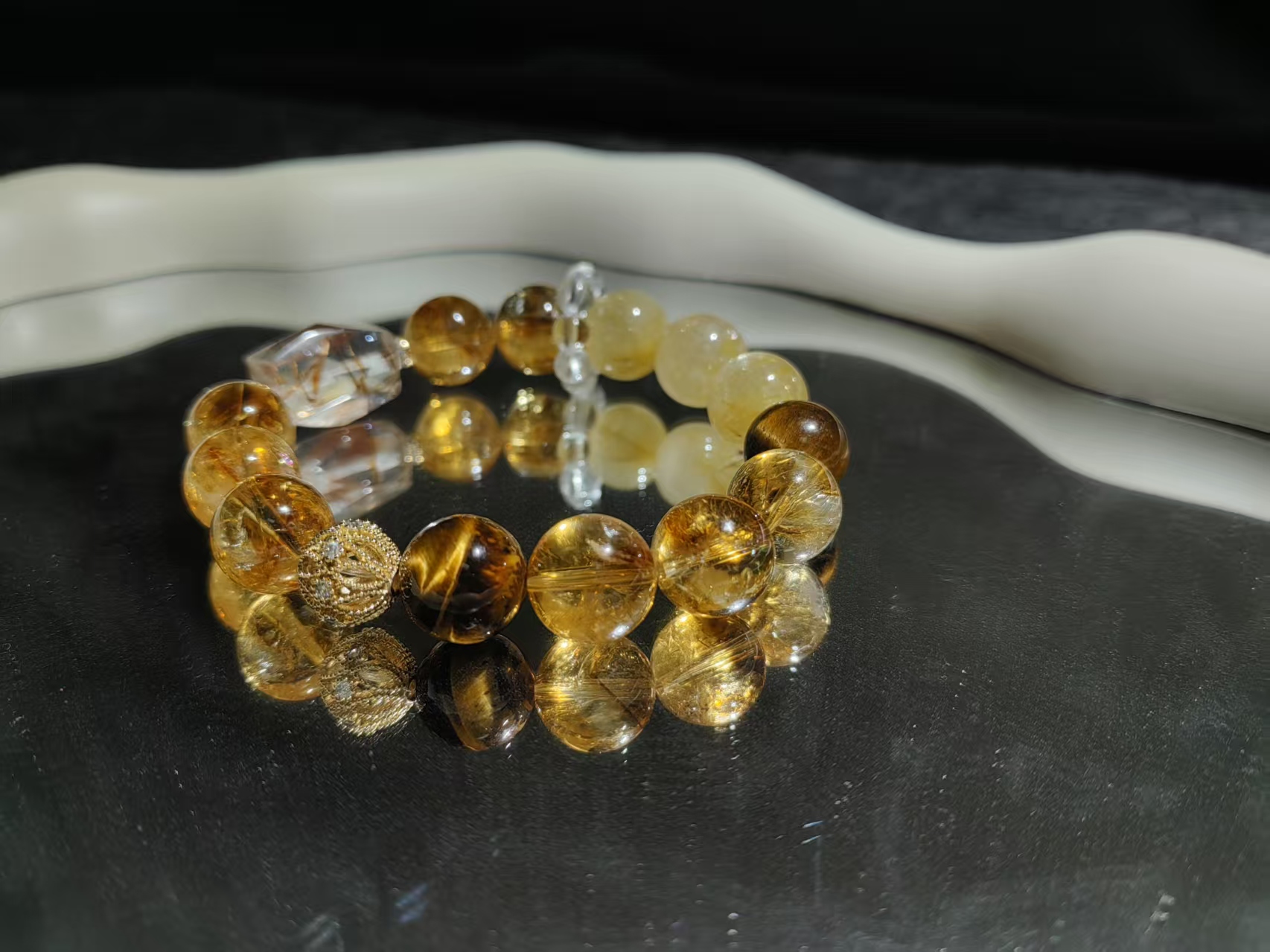 A750【金汐】发晶多宝手串