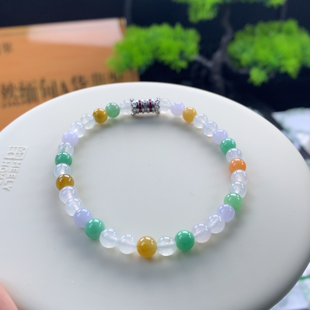 翡翠未镶嵌手链卡5.5