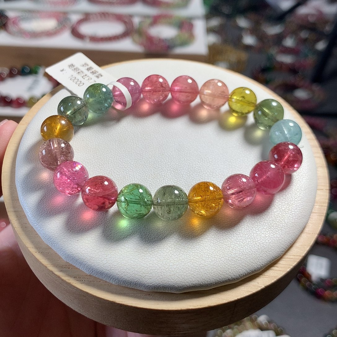 水***虫碧玺手链未镶嵌9.8mm