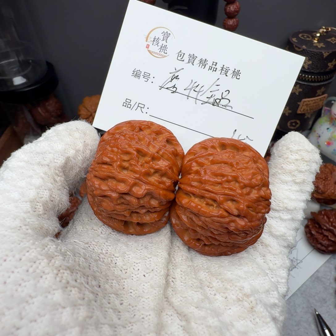 叫**王全品44正磨盘文玩核桃