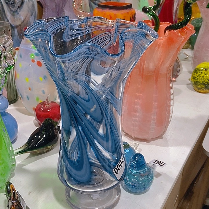 琉璃琉璃花瓶高35口19