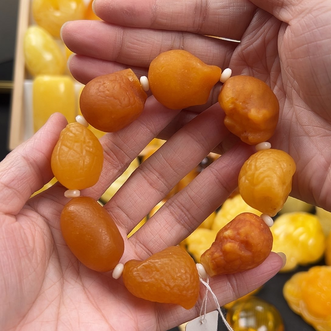 蜜蜡手链未镶嵌养****游蜜蜡